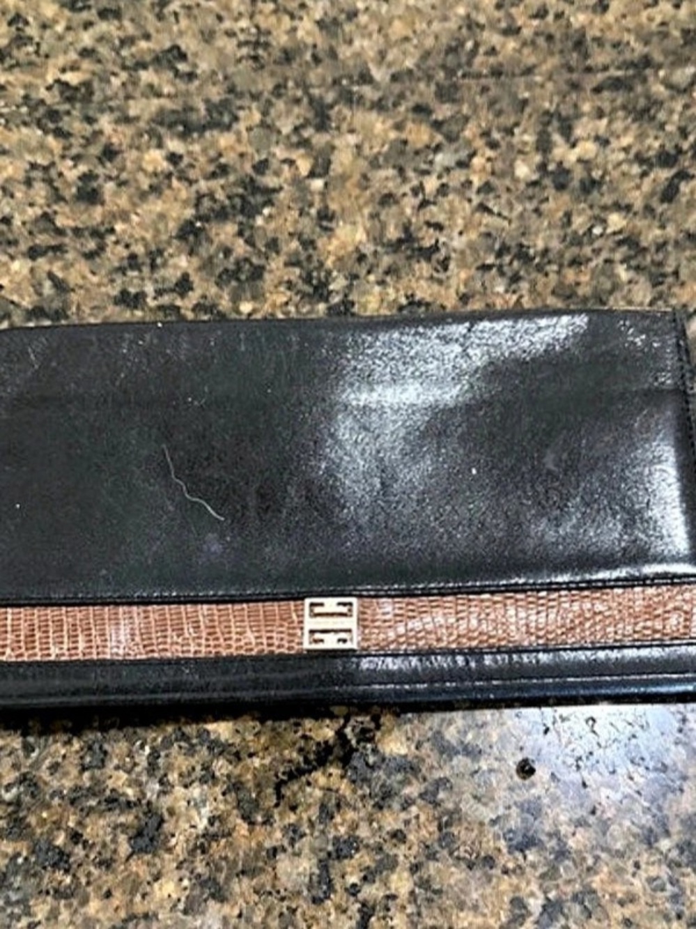 Givenchy Leather Bifold Wallet in Black & Brown